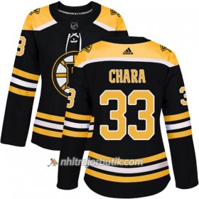 Dame Ishockey Boston Bruins Tröja Zdeno Chara 33 Adidas 2017-2018 Svart Authentic